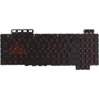 Клавиатура для ноутбука ASUS TUF Gaming FX504GD черная, без фрейма, подсветка