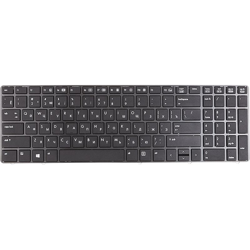 Клавіатура для ноутбука HP EliteBook 8560w чорна, чорний фрейм (KB315338)