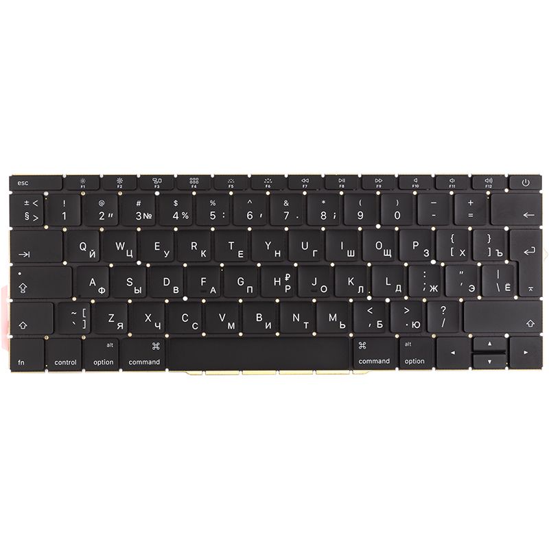 Клавиатура для ноутбука APPLE MacBook Pro 13 A1708 (EMC 2978) черная, без фрейма