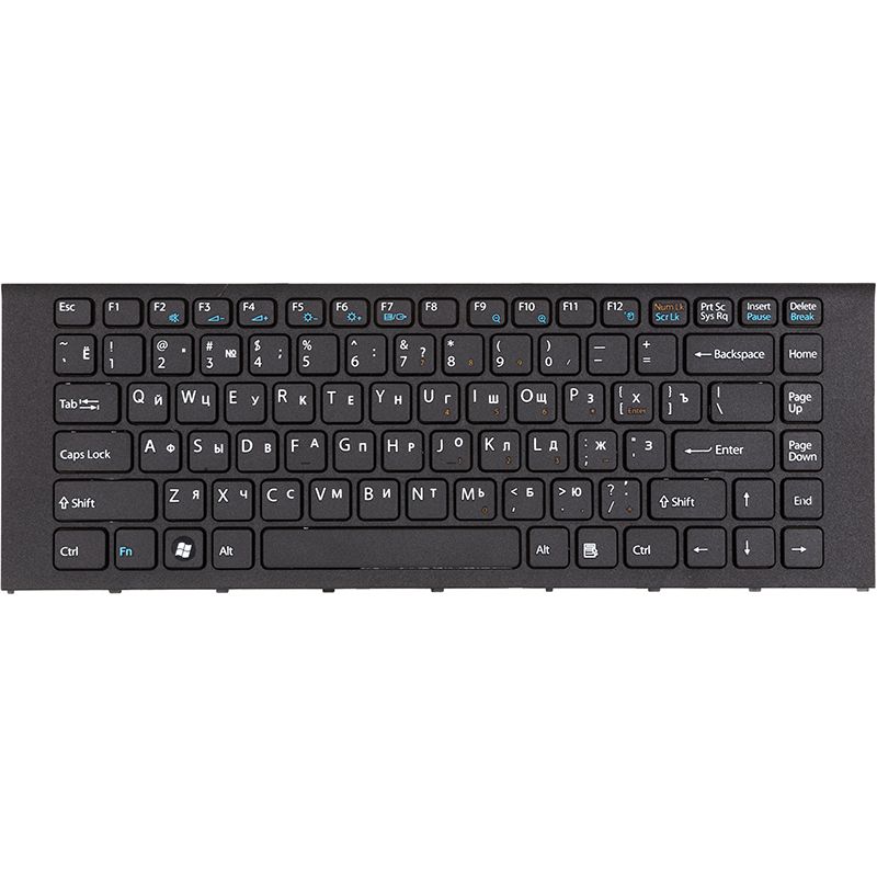 Клавиатура для ноутбука Sony Vaio VPC-EA черная, черный фрейм