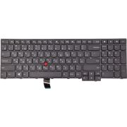 Клавиатура для ноутбука Lenovo ThinkPad E560, черная, черньій фрейм
