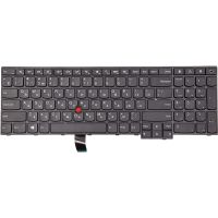 Клавиатура для ноутбука Lenovo ThinkPad E560, черная, черньій фрейм