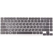 Клавиатура для ноутбука TOSHIBA Portege Z830 черная, серебристьій фрейм, подсветка