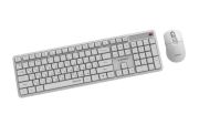 Комплект (клавиатура, мышь) беспроводной Gembird White (KBS-WMS-01-W-CYRL)