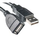 Кабель PowerPlant USB2.0(AF)-USB2.0(AM), 5м, One ferrite, Black (KD00AS1212)