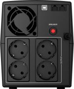 Джерело безперебійного живлення NJOY Keen 1000 (UPLI-LI100KU-CG01B), Lin.int., AVR, 4 x евро, USB, пластик (Keen 1000 USB)