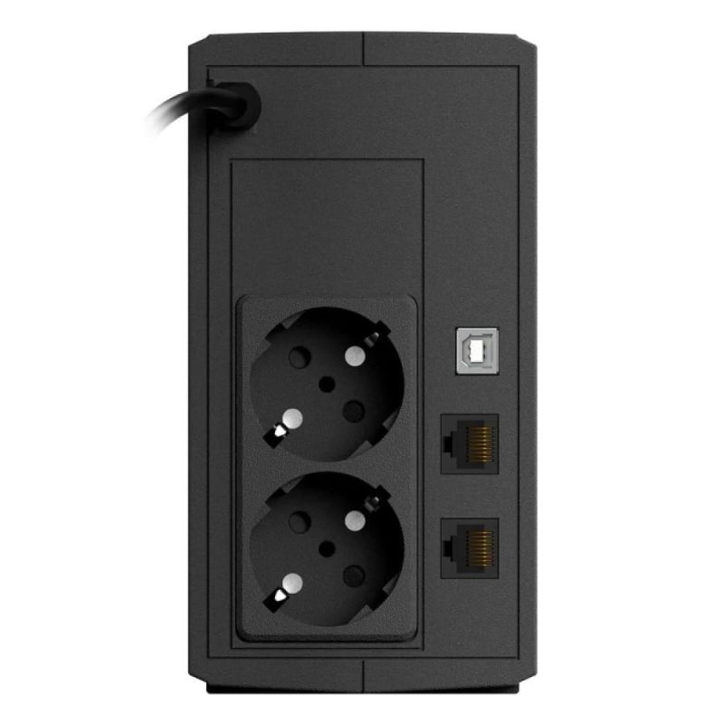 Джерело безперебійного живлення NJOY Keen 600 (UPLI-LI060KU-CG01B) Lin.int., AVR, 2 x евро, USB, пластик (Keen 600 USB)