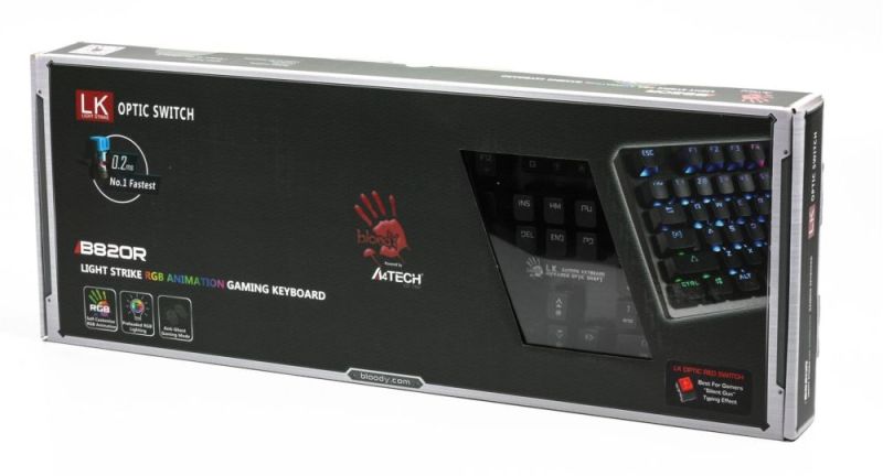 Клавиатура Bloody B820R Red SW Black (B820R Bloody (Black) Red SW)