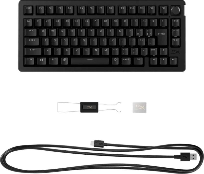 Клавиатура беспроводная HyperX Alloy Rise 75 Red RGB UA Black (91Y91AA)