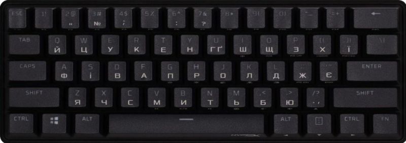 Клавиатура HyperX Alloy Origins 60 Red RGB Black (4P5N4AA)