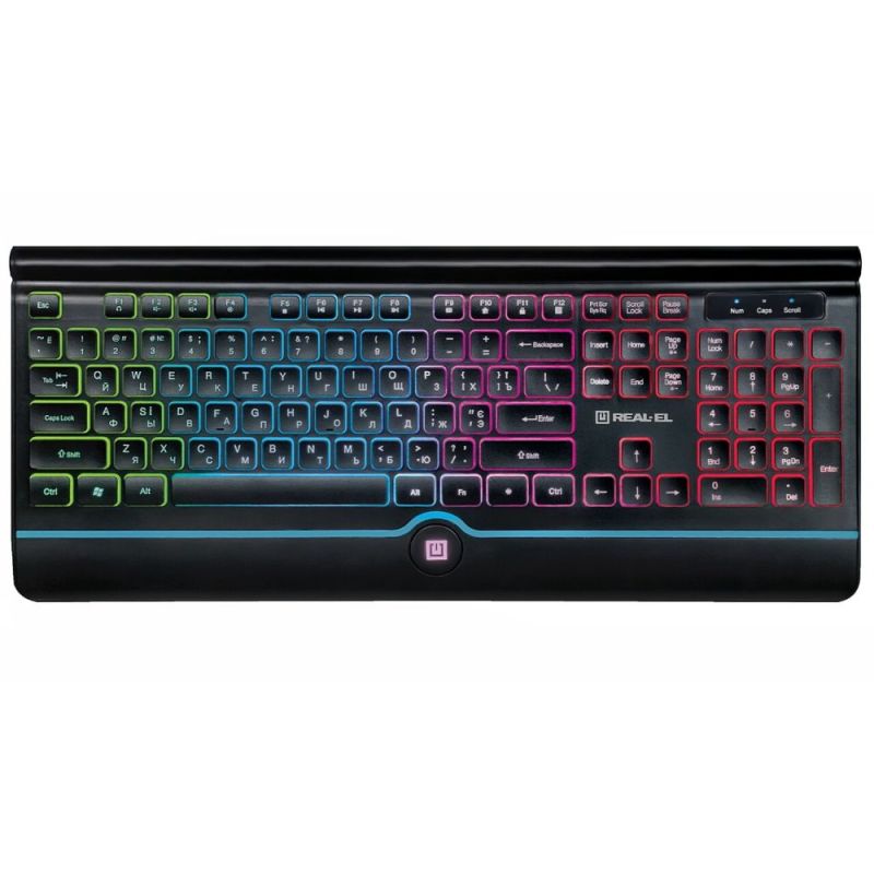 Клавиатура REAL-EL Comfort 8000 Backlit Ukr Black (EL123100033)