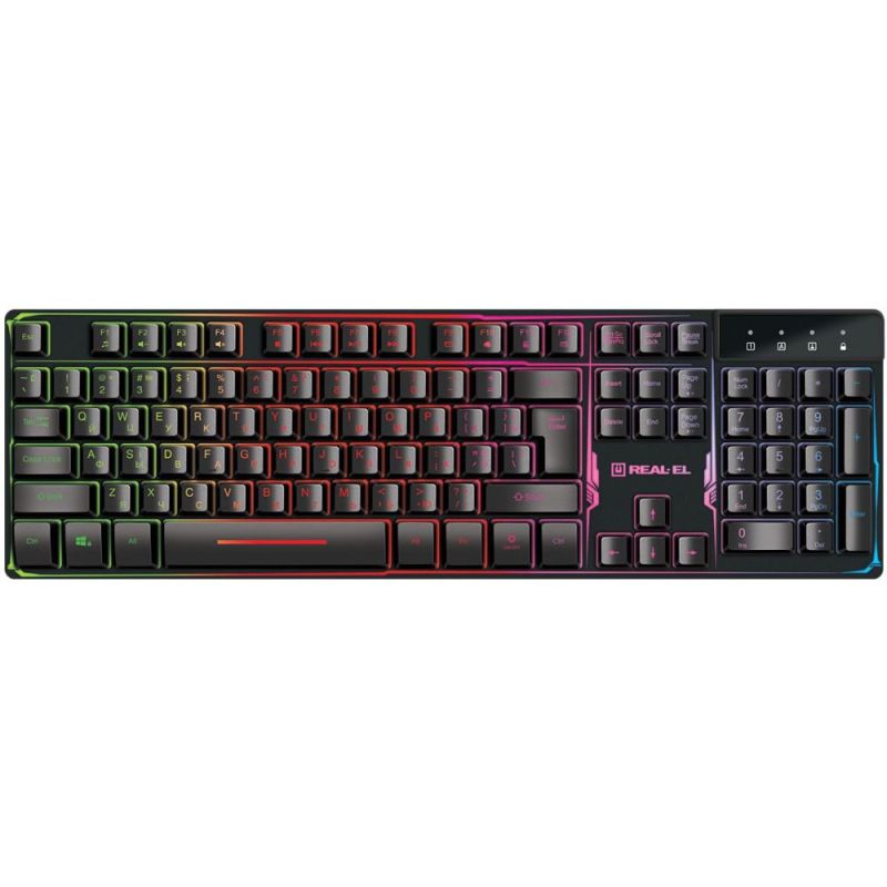 Клавіатура REAL-EL Gaming 8700 Black (EL123100015)