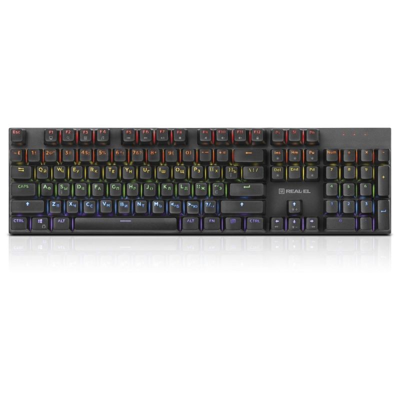 Клавіатура REAL-EL M 13 Grey USB (EL123100045)