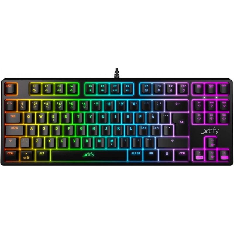 Клавиатура Xtrfy K4 TKL RGB Kailh Red UA Black USB (XG-K4-RGB-TKL-R-UKR)