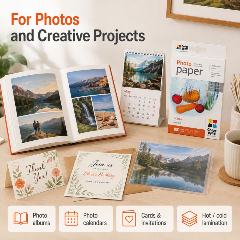 Фотопапір ColorWay 10x15 190г matte, 100с (PM1901004R)