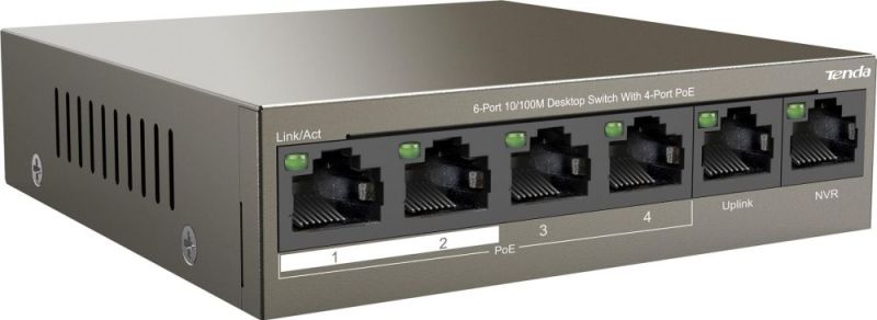 Коммутатор Tenda  (TEF1106P-4-63W)