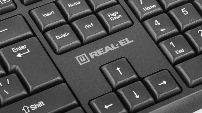 Комплект (клавиатура, мышь) беспроводной REAL-EL Kit 551W Black (EL123100048)