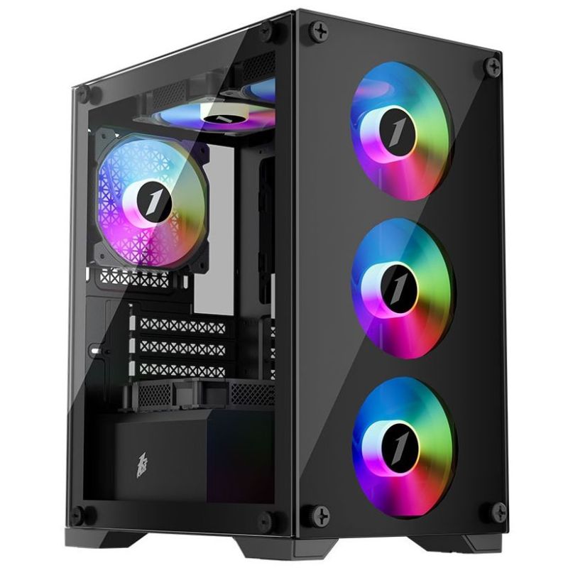 Корпус 1stPlayer Black без БЖ (X2-M-BK-4F1)