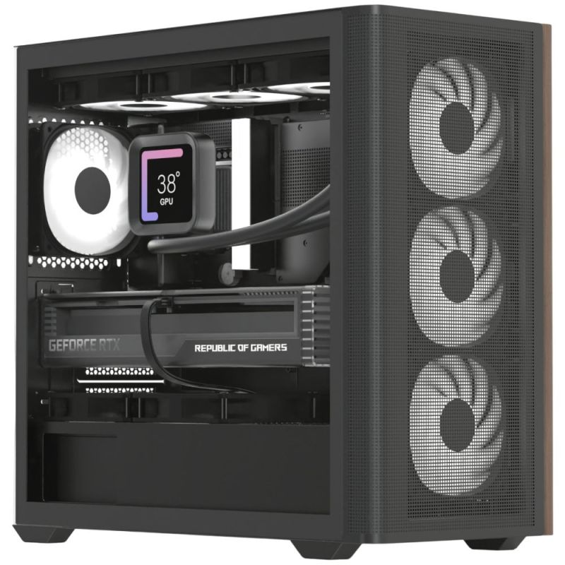 Корпус AeroCool D301A-G-BK-v2 Black без БП (ACCS-DS03043.11)