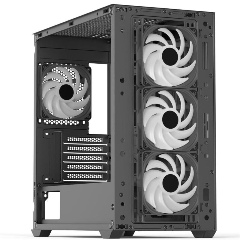 Корпус AeroCool D301A-G-BK-v2 Black без БП (ACCS-DS03043.11)