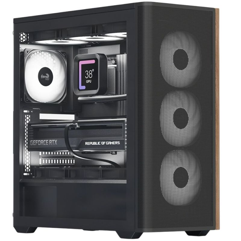 Корпус AeroCool D501A-G-BK-v2 Black без БП (ACCM-DS01043.11)