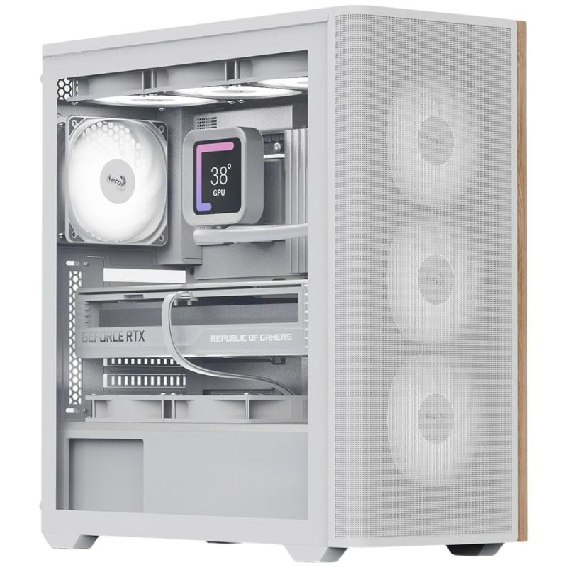 Корпус AeroCool D501A-G-WT-v2 White без БП (ACCM-DS01043.21)