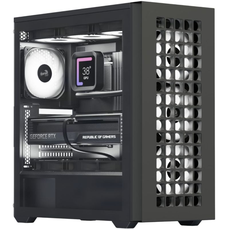 Корпус AeroCool D502A-G-BK-v1 Black без БЖ (ACCM-DS02043.11)
