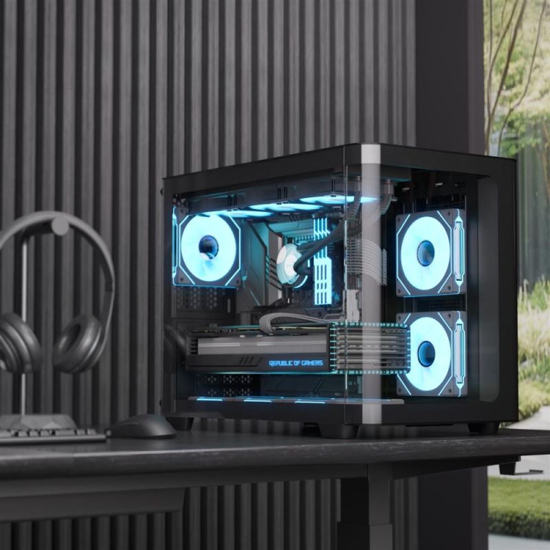 Корпус AeroCool P300C-G-BK-v1 Black без БЖ (ACCS-PN02033.11)