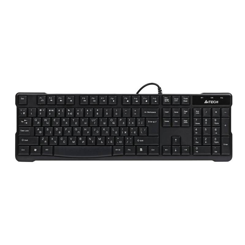Клавіатура A4Tech KR-750 Ukr Black (KR-750 USB (Black))