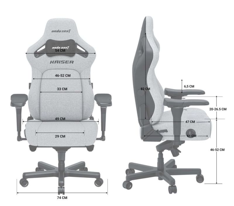 Крісло для геймерів Anda Seat Kaiser 4 Size L Black Premium PVC (AD12YDDC-L-20-B-PV/C)