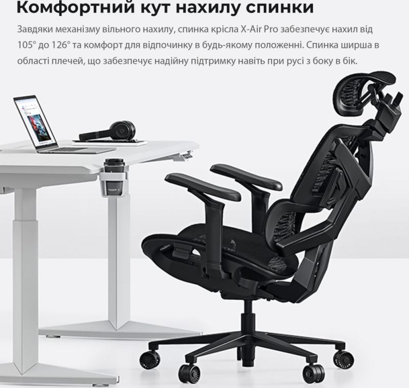 Кресло для геймеров Anda Seat X-Air Pro Size XL Mesh Gray Twilight (AD-WY-01-GGSP-G01)