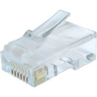 Коннектор RJ 45 Cablexpert 8P8C, Cat.6, с золоченными контактами (10 шт/уп) (LC-8P8C-002/10)