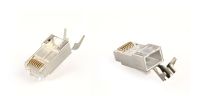 Конектор RJ 45 Cablexpert 8P8C, Cat.7, FTP, з наскрізними отворами, позолочені контакти (10 шт/уп) (LC-PTF7-01/10)