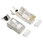 Конектор RJ 45 Cablexpert 8P8C, Cat.7, FTP, з наскрізними отворами, позолочені контакти (100 шт/уп) (LC-PTF7-01/100)