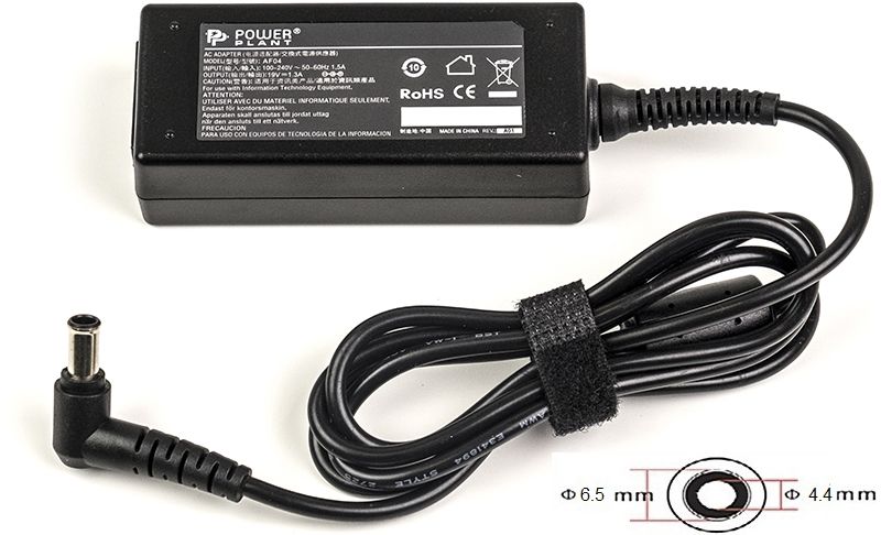 Блок живлення для ноутбуків PowerPlant LG 220V, 19V 25W 1.3A (6.5*4.4) with pin (LG25F6544)