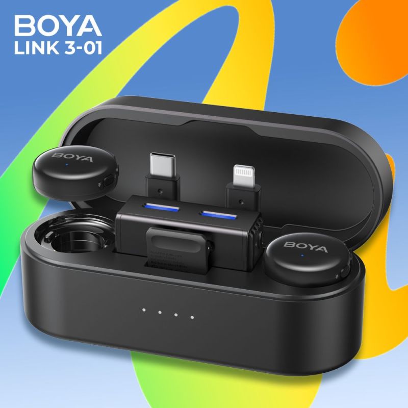 Мікрофон BOYA Type-C/TRS/Lightning Black (LINK 3-01)