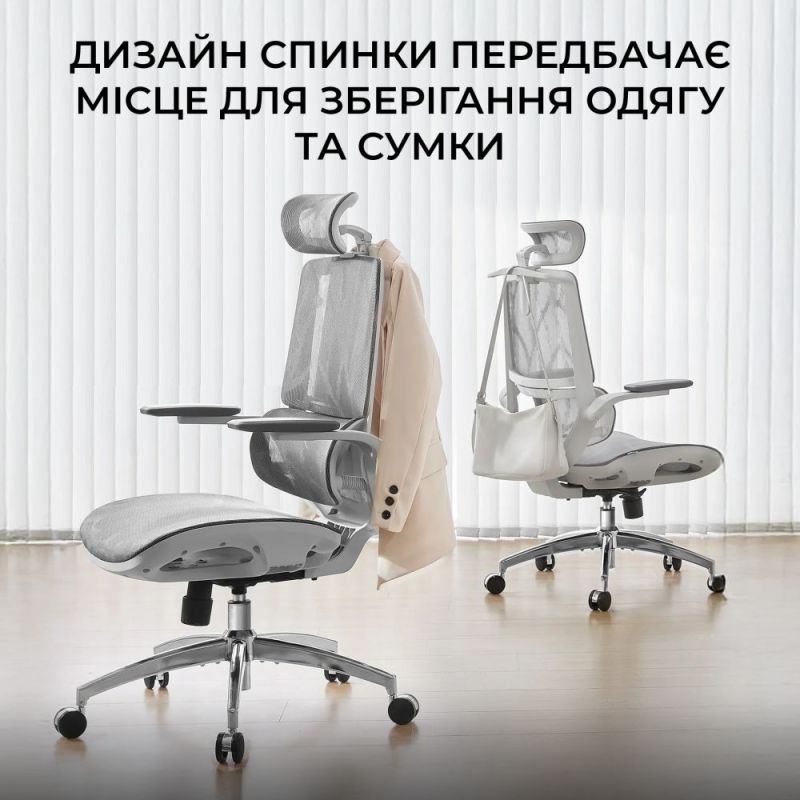 Крісло офісне Sihoo M59AS Mesh Gray (M59AS-M301)