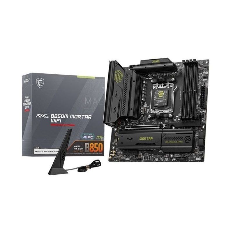 Материнська плата MSI MAG B850M Mortar WiFi Socket AM5 (MAG B850M MORTAR WIFI)