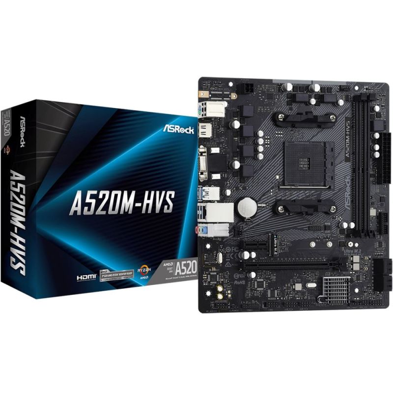 Материнська плата ASRock Socket AM4 (A520M-HVS)