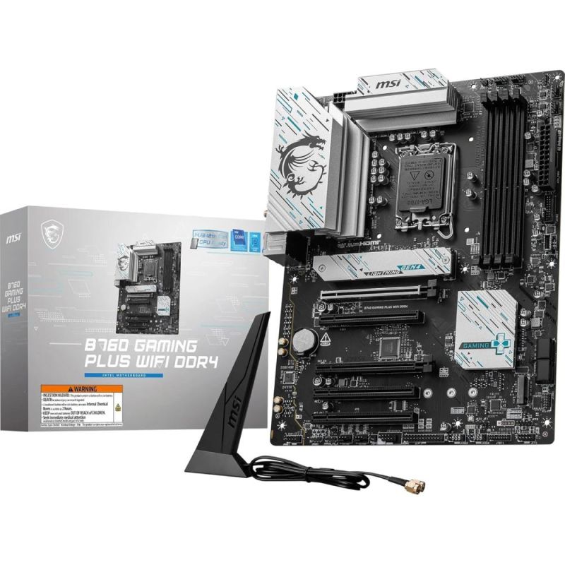 Материнська плата MSI B760 Gaming Plus WiFi DDR4 Socket 1700 (B760 GAMING PLUS WIFI DDR4)