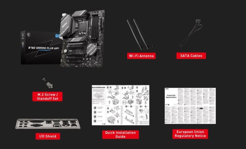 Материнська плата MSI B760 Gaming Plus WiFi DDR4 Socket 1700 (B760 GAMING PLUS WIFI DDR4)
