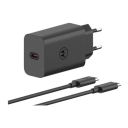 Зарядний пристрій Motorola 68W Black + кабель Type-C (MC-682N)