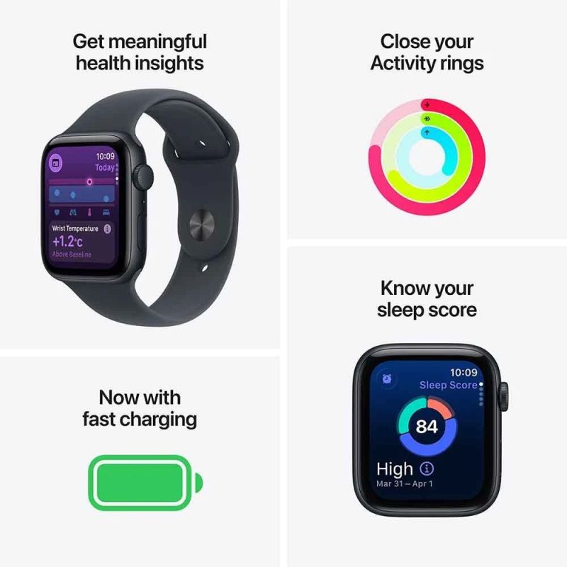 Смарт-годинник Apple Watch SE 3 GPS 40mm Starlight Aluminium Case with Starlight Sport Band - S/M (MEH34RK/A)