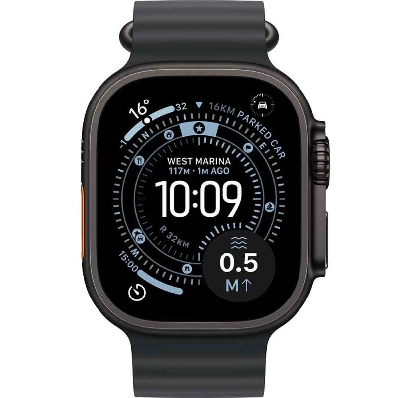 Смарт-часы Apple Watch Ultra 3 GPS + Cellular 49mm Black Titanium Case with Black Ocean Band (MF0J4QP/A)