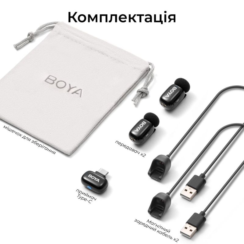 Мікрофон BOYA Type-C Black (mini 2-04)