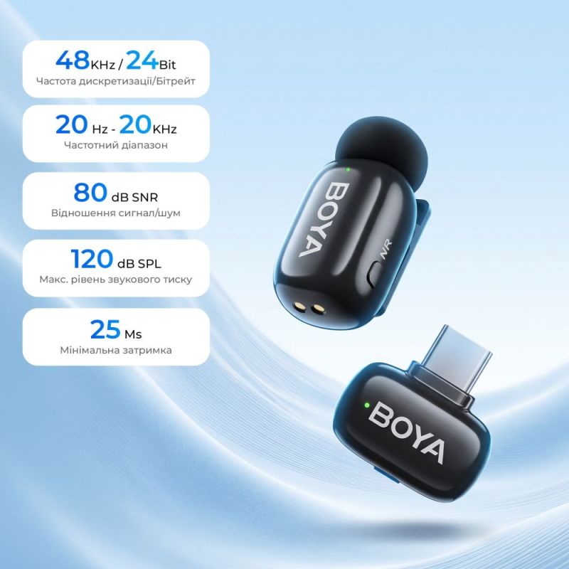 Мікрофон BOYA Type-C Black (mini 2-06)
