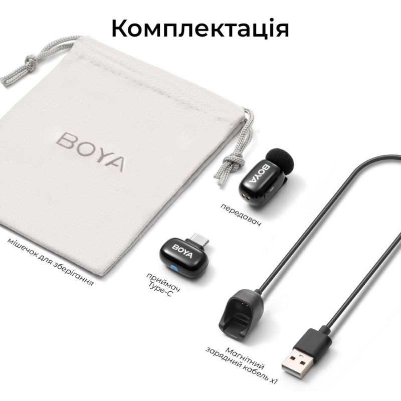 Мікрофон BOYA Type-C Black (mini 2-06)