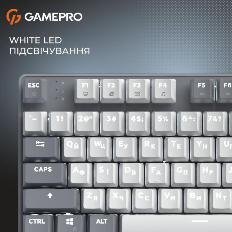 Клавиатура GamePro Genesis Metallic Outemu Red Swithes USB Gray (MK110G)