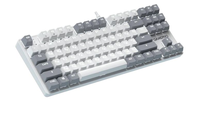 Клавиатура GamePro Genesis Metallic Outemu Red Swithes USB White (MK110W)