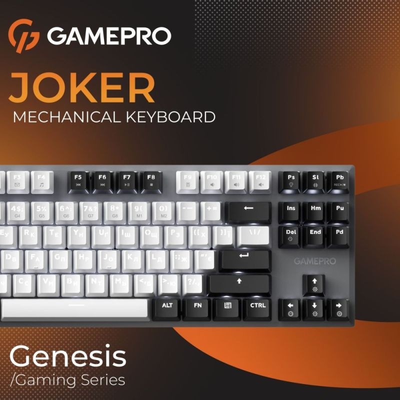 Клавіатура GamePro Genesis Joker Outemu Red Swithes USB Gray (MK124G)